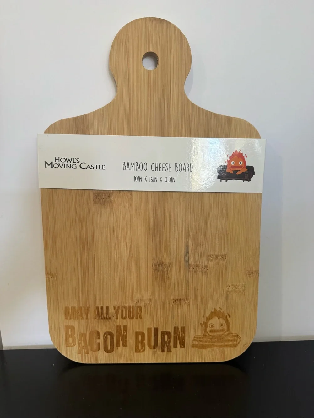 Studio Ghibli Howl's Moving Castle Calcifer Bamboo Cheeseboard